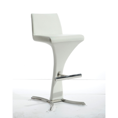 LA Furniture Ascella Modern White Leatherette Bar Stool VGOBA99-P-WHT Contemporary Style by Vig Furnitrue Number 74554 Catch Home Goods