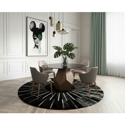 LA Furniture Rackham + Megan Mid-Century Modern Walnut Dining Set VGBB-RACKHAM-SET Contemporary Style by Vig Furnitrue Number 82827 Catch Home Goods