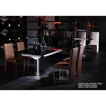 LA Furniture 0099 Modern Gold Leatherette Dining Chair VGUN0099-2 Contemporary Style by Vig Furnitrue Number 11497 Catch Home Goods