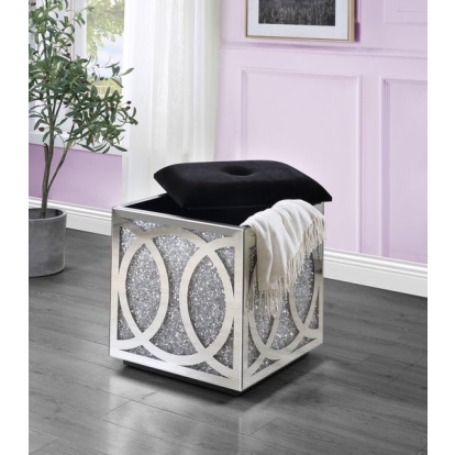 Acme Noralie Ottoman with Storage Model AC00529