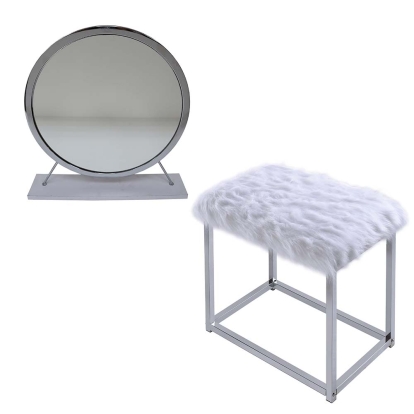 Acme Adao Vanity Mirror & Stool Model AC00935