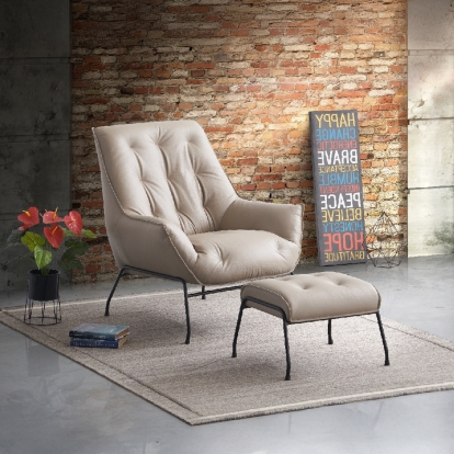 Acme Zusa Accent Chair & Ottoman Model AC02381