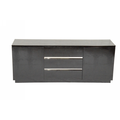 LA Furniture Skyline Modern Black Crocodile Lacquer Buffet VGUNAC636-180-BLK Contemporary Style by Vig Furnitrue Number 12638 Catch Home Goods
