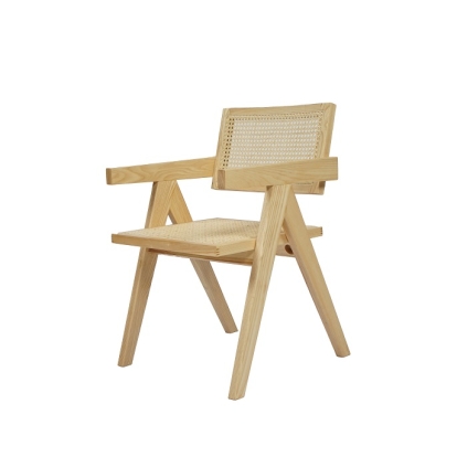 LA Furniture Aurora Modern Light Rattan and Natural Ash Dining ArmÑhair VGCS-ACH-21026 Contemporary Style by Vig Furnitrue Number 79735 Catch Home Goods