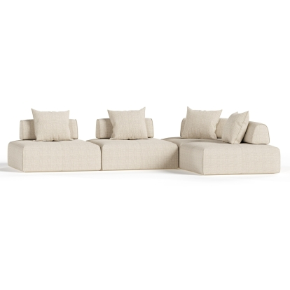 LA Furniture Mondo Modern Modular Beige Fabric Sectional Sofa-4-Piece Sectional VGOD-ZW-22033-MOD-BGE-4-Piece Sectional Contemporary Style by Vig Furnitrue Number 81637|81637A Catch Home Goods
