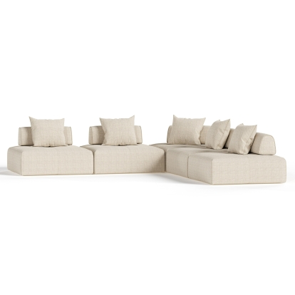 LA Furniture Mondo Modern Modular Beige Fabric Sectional Sofa-5-Piece Sectional VGOD-ZW-22033-MOD-BGE-5-Piece Sectional Contemporary Style by Vig Furnitrue Number 83534|83534A Catch Home Goods
