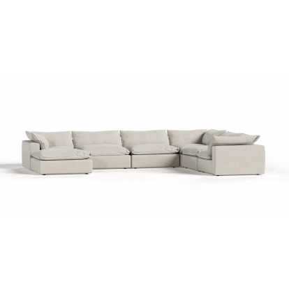 LA Furniture Garman Modern Light Grey Modular Sectional Sofa-7-Piece Sectional VGKKKF2651-MOD-GRY-SECT-7-Piece Sectional Contemporary Style by Vig Furnitrue Number 77214A Catch Home Goods