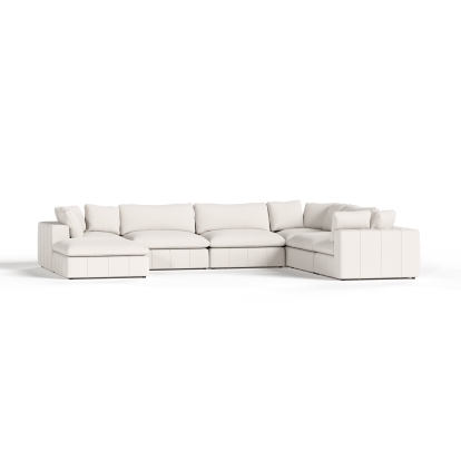 LA Furniture Vicki Modern Off-White Fabric Modular Sectional-7-Piece Sectional VGKV-KF.8033-MOD-IVORY-7-Piece Sectional Contemporary Style by Vig Furnitrue Number 85586|85586A Catch Home Goods