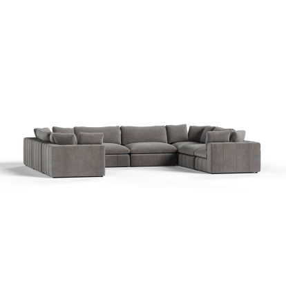 LA Furniture Vicki Modern Grey Fabric Modular Sectional Sofa-8-Piece Sectional VGKK-KF.8033-SECT-GRY-8-Piece Sectional Contemporary Style by Vig Furnitrue Number 83531|83531A Catch Home Goods