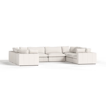 LA Furniture Vicki Modern Off-White Fabric Modular Sectional-8-Piece Sectional VGKV-KF.8033-MOD-IVORY-8-Piece Sectional Contemporary Style by Vig Furnitrue Number 85587|85587A Catch Home Goods
