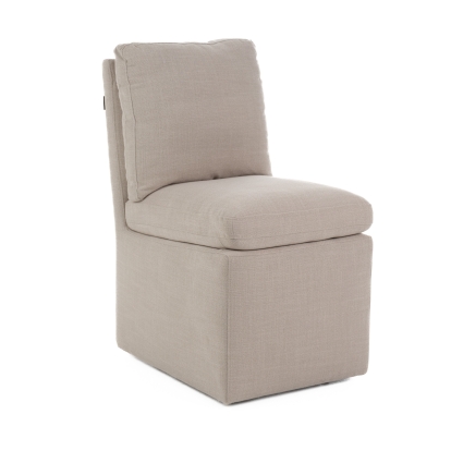 LA Furniture Adrian Modern Beige Fabric Dining Chair with Castor Wheels VGKK-KF-Y1066-BGE Contemporary Style by Vig Furnitrue Number 81791 Catch Home Goods