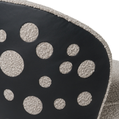 LA Furniture Allis Glam Grey and Black Fabric Swivel Accent Chair VGOD-ZW-21089-GRY-C Contemporary Style by Vig Furnitrue Number 79683 Catch Home Goods