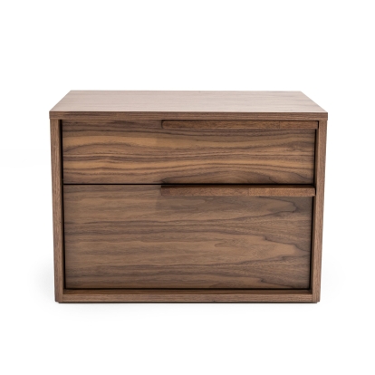 LA Furniture Amberlie Modern Walnut Nightstand VGMABR-96-WAL-NS Contemporary Style by Vig Furnitrue Number 78842 Catch Home Goods