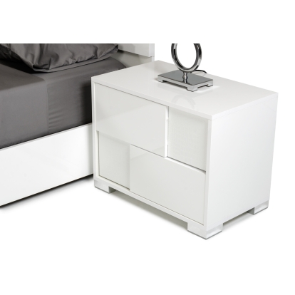 LA Furniture Monza Italian Modern White Nightstand VGACMONZA-NS Contemporary Style by Vig Furnitrue Number 17590C Catch Home Goods