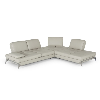 LA Furniture Andrea Modern Grey Leather Sectional Sofa VGNTANDREA-GRY-SECT Contemporary Style by Vig Furnitrue Number 77551 Catch Home Goods