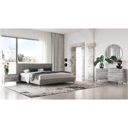 LA Furniture Aria Italian Modern Multi Grey EK Bedroom Set VGAC-ARIA-BED-SET-EK Contemporary Style by Vig Furnitrue Number 80121 Catch Home Goods