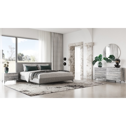 LA Furniture Aria Italian Modern Multi Grey with texture Nightstand VGAC-ARIA-NS Contemporary Style by Vig Furnitrue Number 79612 Catch Home Goods
