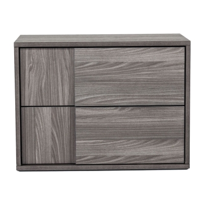LA Furniture Asus Italian Modern Elm Grey Nightstand VGACASUS-NS-GRY-3 Contemporary Style by Vig Furnitrue Number 76496 Catch Home Goods