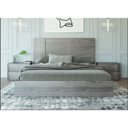 LA Furniture Eastern King Asus Italian Modern Elm Grey Bed VGACASUS-BED-GRY-2-EK Contemporary Style by Vig Furnitrue Number 78049 Catch Home Goods