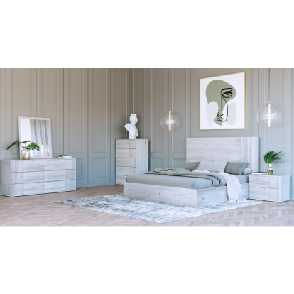 LA Furniture Eastern King Asus Modern Italian White Bed VGACASUS-WHT-BED-EK Contemporary Style by Vig Furnitrue Number 77119A Catch Home Goods