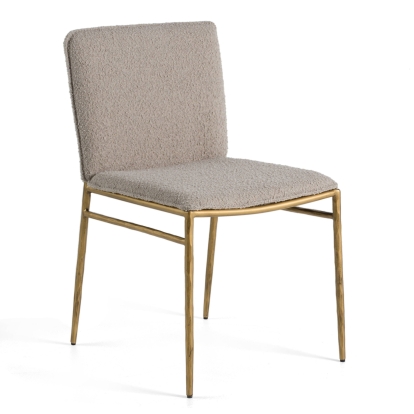LA Furniture Atlanta Modern Beige Fabric & Brass Dining Chair VGMY-3739-BGE Contemporary Style by Vig Furnitrue Number 81800 Catch Home Goods