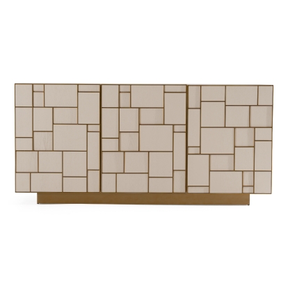 LA Furniture Auer Mid-Century Modern Cream Ash + Gold Buffet VGGMW-1603A-CRM Contemporary Style by Vig Furnitrue Number 81021 Catch Home Goods