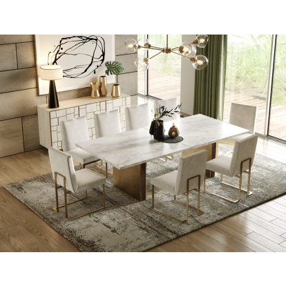 LA Furniture Auer Mid-Century Modern Cream Ash + Gold Buffet VGGMW-1603A-CRM Contemporary Style by Vig Furnitrue Number 81021 Catch Home Goods