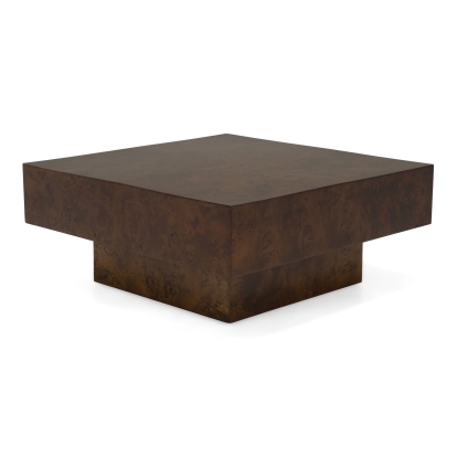 LA Furniture August Modern Dark Walnut Burl Square Coffee Table VGMY-5377-WAL Contemporary Style by Vig Furnitrue Number 85793 Catch Home Goods