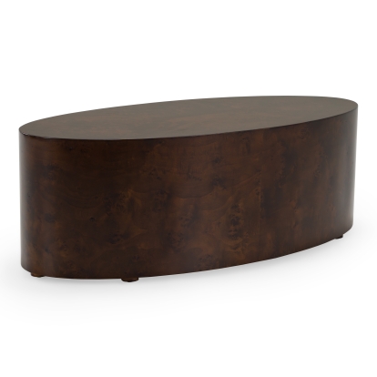 LA Furniture August Modern Dark Walnut Burl Round Coffee Table VGMY-5377-R-WAL Contemporary Style by Vig Furnitrue Number 85794 Catch Home Goods