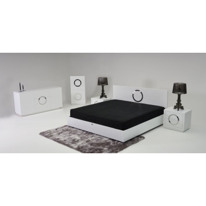 LA Furniture Eastern King Ovidius Modern Queen Bedroom Set VGUNAW223-180-WHT-SET-EK Contemporary Style by Vig Furnitrue Number 71526 Catch Home Goods