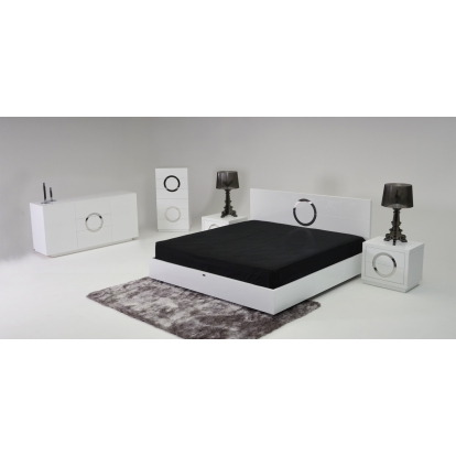 LA Furniture Eastern King Ovidius Modern Queen Bedroom Set VGUNAW223-180-WHT-SET-EK Contemporary Style by Vig Furnitrue Number 71526 Catch Home Goods