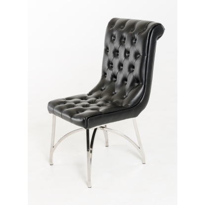 LA Furniture Silvie Modern Black Leatherette Dining Chair VGVCB8351-BLK Contemporary Style by Vig Furnitrue Number 70009 Catch Home Goods