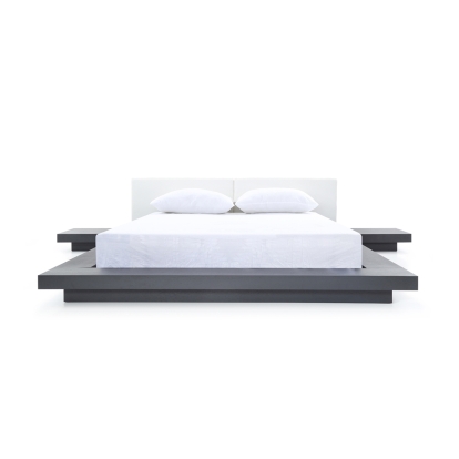 LA Furniture Opal Modern Wenge & White Platform Bed VGVCBD855-WGEWHT Contemporary Style by Vig Furnitrue Number 73482A|73483A Catch Home Goods