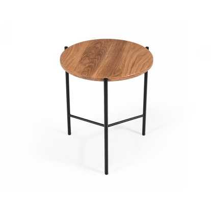 LA Furniture Bacone Industrial Oak and Black Iron End Table VGAFFV19-ST1 Contemporary Style by Vig Furnitrue Number 76702 Catch Home Goods