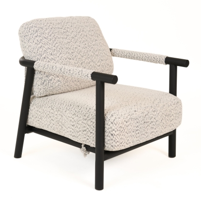 LA Furniture Balko Modern Grey Fabric + Black Accent Chair VGHM-ST283-GRY Contemporary Style by Vig Furnitrue Number 81905 Catch Home Goods