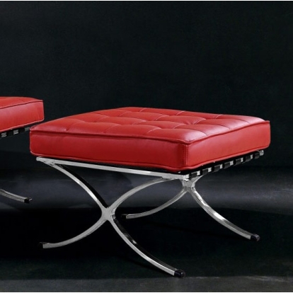 LA Furniture Bellatrix Modern Red Leather "X" Leg Ottoman VG2T0364-RED-OTT Contemporary Style by Vig Furnitrue Number 11930 Catch Home Goods