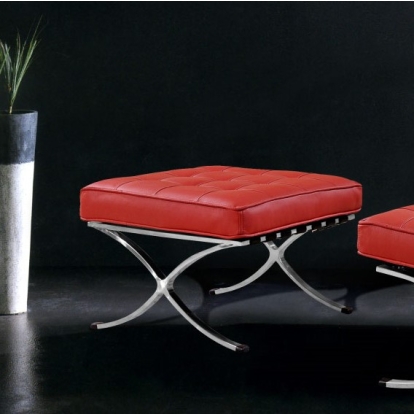 LA Furniture Bellatrix Modern Red Leather "X" Leg Ottoman VG2T0364-RED-OTT Contemporary Style by Vig Furnitrue Number 11930 Catch Home Goods