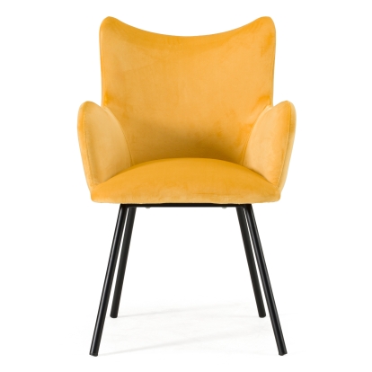 LA Furniture Barrett Modern Yellow Velvet Dining Chair VGYFDC1040-YEL-DC Contemporary Style by Vig Furnitrue Number 78623 Catch Home Goods