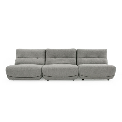 LA Furniture Basil Modern Grey Fabric Large Sofa With 3 Electric Recliners VGSX-BASIL-GRY-3PC Contemporary Style by Vig Furnitrue Number 81327 Catch Home Goods