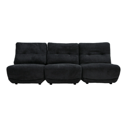 LA Furniture Basil Modern Black Fabric Small Sofa With 3 Electric Recliners VGSX-BASIL-DKGRY-S-3PC Contemporary Style by Vig Furnitrue Number 81780 Catch Home Goods
