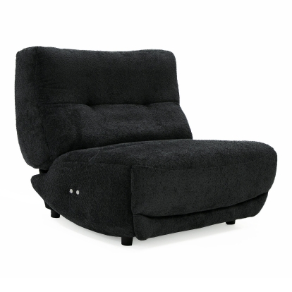 LA Furniture Basil Modern Black Fabric Large Electric Recliner Chair VGSX-22056-RCLNR-LRG-EMBONY Contemporary Style by Vig Furnitrue Number 80837 Catch Home Goods