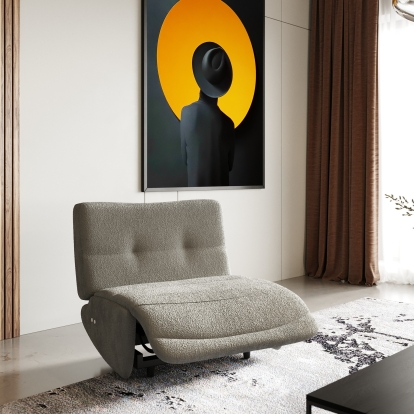 LA Furniture Basil Modern Grey Fabric Large Electric Recliner Chair VGSX-22056-RCLNR-LRG-SLATE Contemporary Style by Vig Furnitrue Number 80858 Catch Home Goods