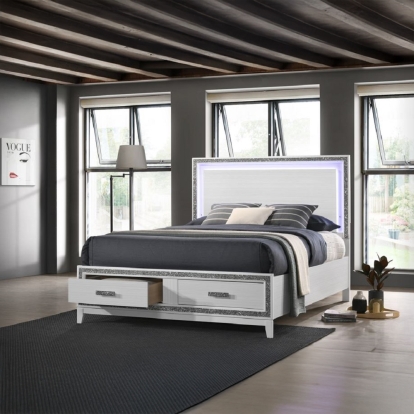 Acme Haiden EK Bed with Led & Storage Model BD01742EK