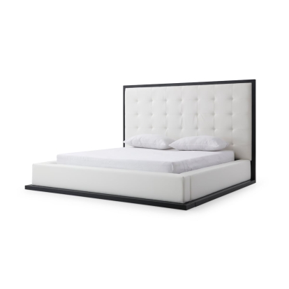 LA Furniture Eastern King Beth Modern Wenge & White Leatherette Bed VGVCBD1106-WNGWHT-EK Contemporary Style by Vig Furnitrue Number 74141 Catch Home Goods