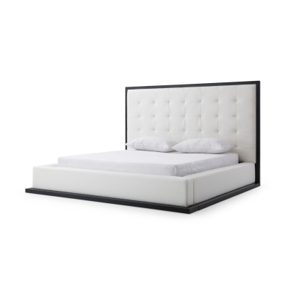 LA Furniture Eastern King Beth Modern Wenge & White Leatherette Bed VGVCBD1106-WNGWHT-EK Contemporary Style by Vig Furnitrue Number 74141 Catch Home Goods