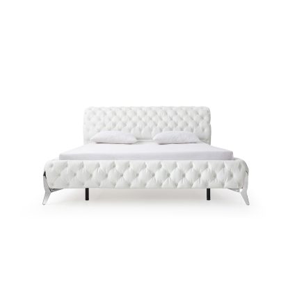 LA Furniture Eastern King Legend Modern White Bonded Leather Bed VGVCBD8111-WHT-EK Contemporary Style by Vig Furnitrue Number 74017 Catch Home Goods