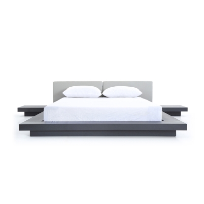 LA Furniture Opal Modern Wenge & Grey Platform Bed VGVCBD855-WGEGRY Contemporary Style by Vig Furnitrue Number 73478A|73479A Catch Home Goods