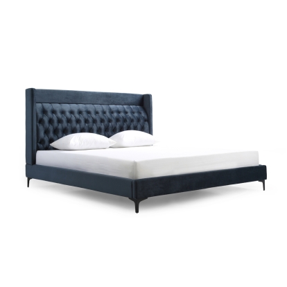 LA Furniture Wales Modern Blue Fabric Bed VGVCBD8910-BLU Contemporary Style by Vig Furnitrue Number 72927|72926 Catch Home Goods