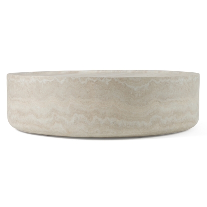 LA Furniture Benji Modern Faux Travertine Round Small Coffee Table VGIP-ST902 Contemporary Style by Vig Furnitrue Number 82633 Catch Home Goods
