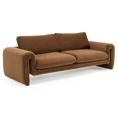 LA Furniture Bentley Modern Brown Velvet Sofa VGAH-AG146-3-BRN Contemporary Style by Vig Furnitrue Number 83261 Catch Home Goods